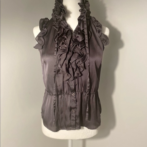 LAPIS - Ruffle Sleeveless Blouse. Size ~  M - Picture 3 of 7